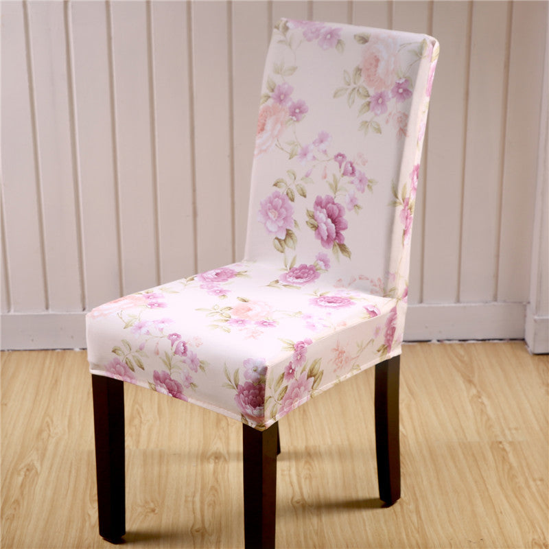 Honana WX-915 Elegant Flower Landscape Elastic Stretch Chair Seat Cover Dining Room Home Wedding Decor