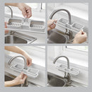 Plastic Sink Tap Faucet Storage Holder Rack Bathroom Kitchen Sponge Shelf Drain Shelf
