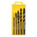 5pcs 5-12mm Black Triangle Twist Drill Bit Concrete Glass Ceramic Tile Marble Drill Bit Set