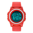 SANDA 337 Digital Watch LED Waterproof PU Leather Sports Student Watch