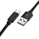 2M 2.4A Type C Fast Charging Denim Braided Data Cable For Smartphone Tablet