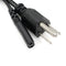 1.2m AC US C8 Plug Power Supply Adapter Cord Cable PVC Black Power Adapter Connector Line