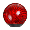 Universal Car Round Ball Shape Gear Shift Knob Black Red Carbon Fiber