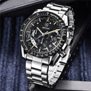 BENYAR 5120X Stainless Steel Chronograph 3ATM Waterproof Casual Fashion Men Watch Quartz Watch
