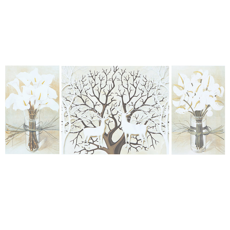3PCS Deer Modern Canvas Print Paintings Wall Art Pictures Home Decoration Unframed