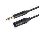 REXLIS 6.35 Mono Male to Canon Male Audio Extension Cable 3M Instrument Cable Audio Cable converter for Microphone