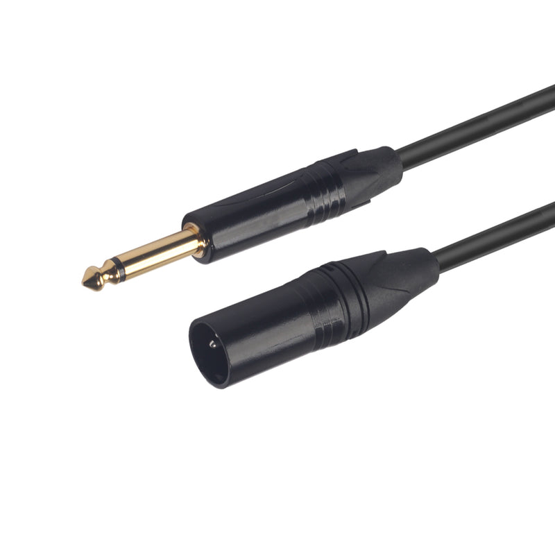 REXLIS 6.35 Mono Male to Canon Male Audio Extension Cable 3M Instrument Cable Audio Cable converter for Microphone