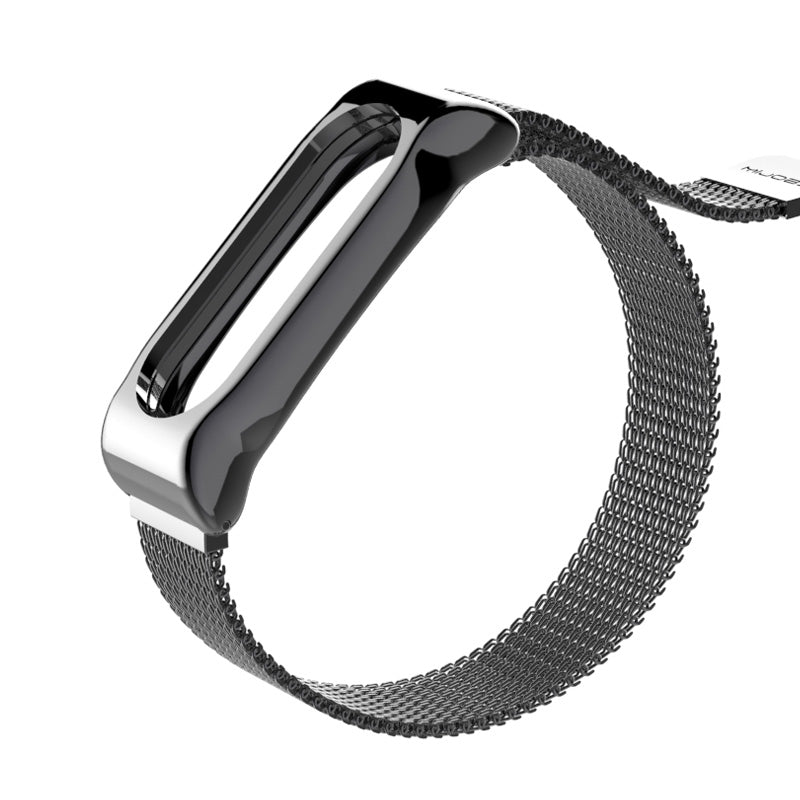 Mijobs Magnetic Buckle Metal Replacement Stainless Steel Strap for Xiaomi MiBand 2