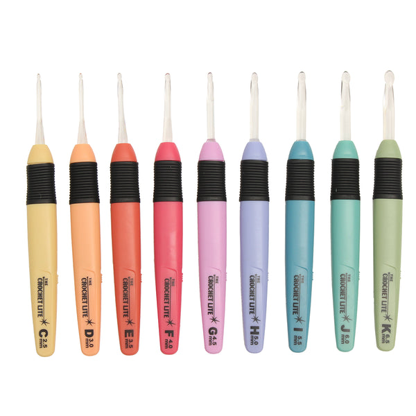 Lighted Crochet Hooks Value Pack 9 pcs Set LED Lite Crochet Hook Set  Needle Batteries Included