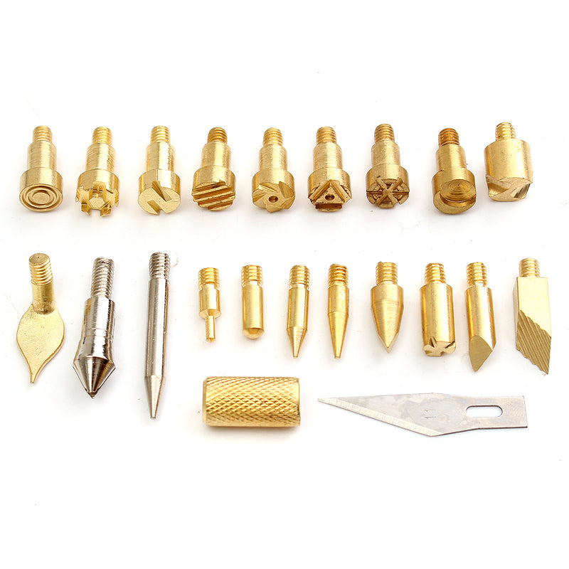30W Pyrography Tool Wood Burning Iron Pen Set Kit with 22 Assorted Wood Burning Tips