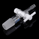24/29Glass Adapter VacuumFlowControlAdapterwithPTFEStopcockMaleGroundJointtoStraightHoseConnection