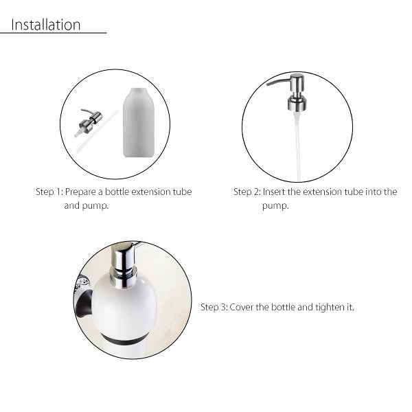 Stainless Steel Pump Liquid Dispenser Empty Bottle Jar Tube Replacement