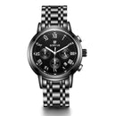 STRYVE S9601 Luminous Display Fashion Stainless Steel Strap Zinc Alloy Case 24hours Display Men Quartz Watch