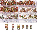 Suleve 120Pcs Fuel Hose Line Tubing Clamp 6 Size Spring Band Action Pipe Clip Color-Zinc Plated