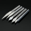 5pcs 3.175mm Shank 0.1mm 15/20/30/45/60 Degree Tungsten Steel Engraving Bits CNC Tool