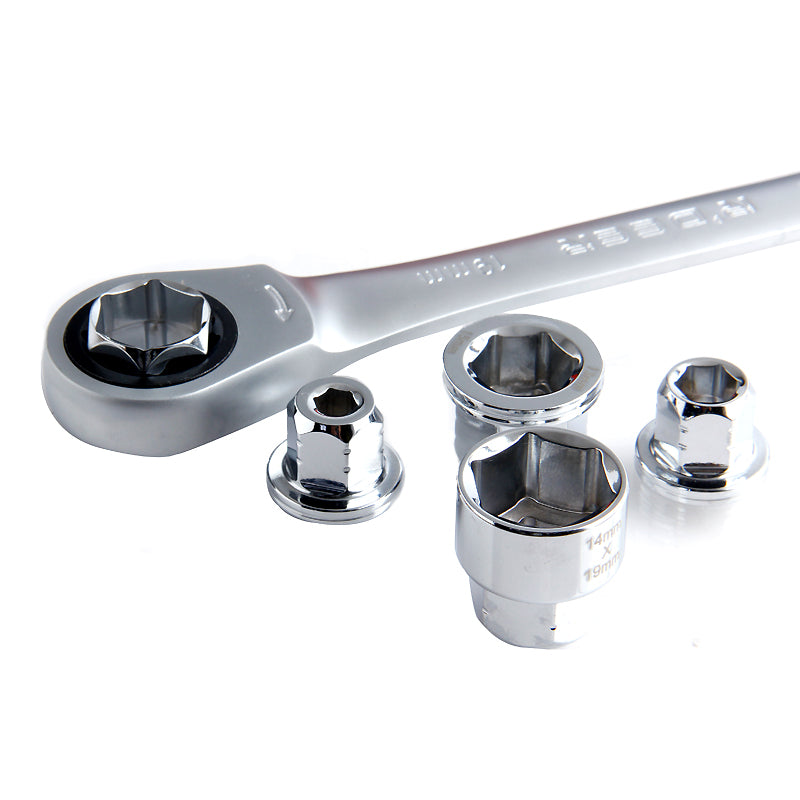 R'DEER Socket Wrench Set Universal Ratchet Wrench Double End Socket Adapter