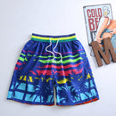 S-5292Men Shorts Summer Beach Pants Coconut Trees Leisure Trousers Quick-drying Surfing Board Shorts