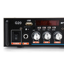 G20 Mini 600W Digital bluetooth Stereo Amplifier Support HIFI USB FM MIC SD Port 12V 110-220V for Car Home