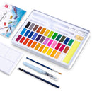 XIAOMI Ecosystem Deli 24/36 Colors Solid Watercolor Paint Set Metal Iron Box Hand Painted Watercolor Pigment Art Painting Tools Supplies 73876/73877