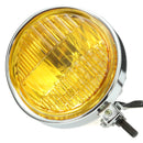 5.75" Motorcycle Headlight Light Retro Metal Yellow Len For Harley Bobber Chopper