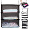 3 Layers Portable Travel Storage Baskets Bag Hook Hanging Nylon Mesh Bag Storage Organizer