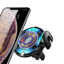 USAMS 10W Qi Wireless Charger Infrared Induction Automatic Lock Air Vent Dashboard Car Phone Holder for