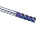 Drillpro D4/5/6/8/10mm HRC60 4 Flutes Milling Cutter L75mm Blue NACO Coated Tungsten Carbide Milling Cutter CNC Tool