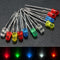 100Pcs 3mm Round Top LED Diodes Light White Yellow Red Blue Green Assortment DIY Lamp