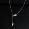 Trendy Pendant Necklace Elegant Chain Beer Wineglass Neclacke Cold Silver Jewelry for Women
