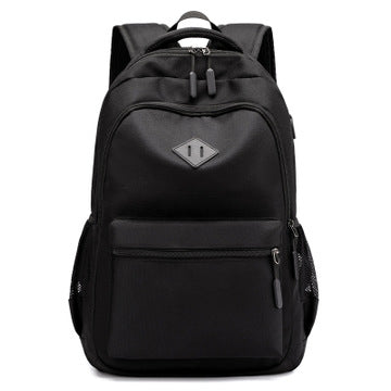 Simple Casual Backpack USB Charging Large Capacity Laptop Bag
