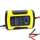 FOXSUR 12V 5A Pulse Repair LCD Battery Charger For Car Motorcycle Agm Gel Wet Lead Acid Battery