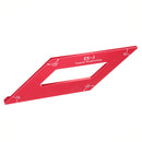 Drillpro ES-3 Aluminum Alloy 45 Degree Marking Angle Ruler Parallel Ruler with Base Woodworking Measuring Scribing Tool