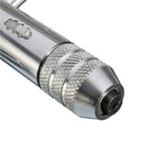 Drillpro T Handle Ratchet Tap Wrench with 5pcs M3-M8 Machine Screw Thread Metric Plug Tap