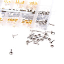 138pcs Single Cap Rivets Tubular Studs Fixing Tool For Leather Craft Tool