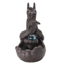 Porcelain Dragon Backflow Incense Burner Ceramic Censer Cone Holder With Glass Ball