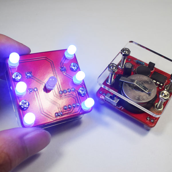Geekcreit DIY Shaking LED Dice Kit With Small Vibration Motor