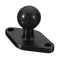Black Motorcycle GPS Holder Mounting Aluminum 1inch Ball with Diamond Shape Plate