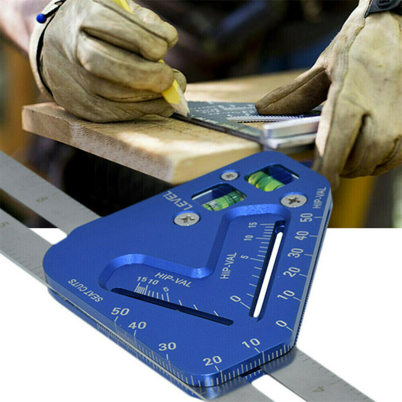 High Precision Triangle Level Woodworking Ruler Angle Ruler Wood Measuring Tool