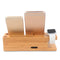 Multi-function Wooden Desktop USB Charging Stand Holder for iWatch iPhone Smartphone Tablet