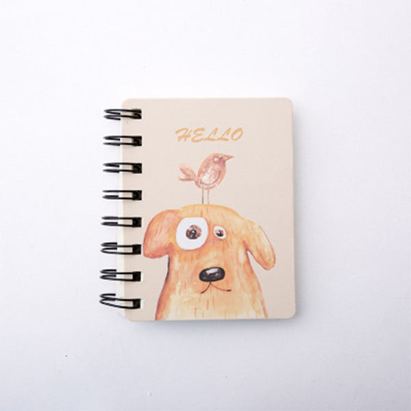 Kawaii Cute Animal Cartoon Rollover Coil Carry Mini Portable Notebook Pocket Notepad School Office Stationery Supplies for students