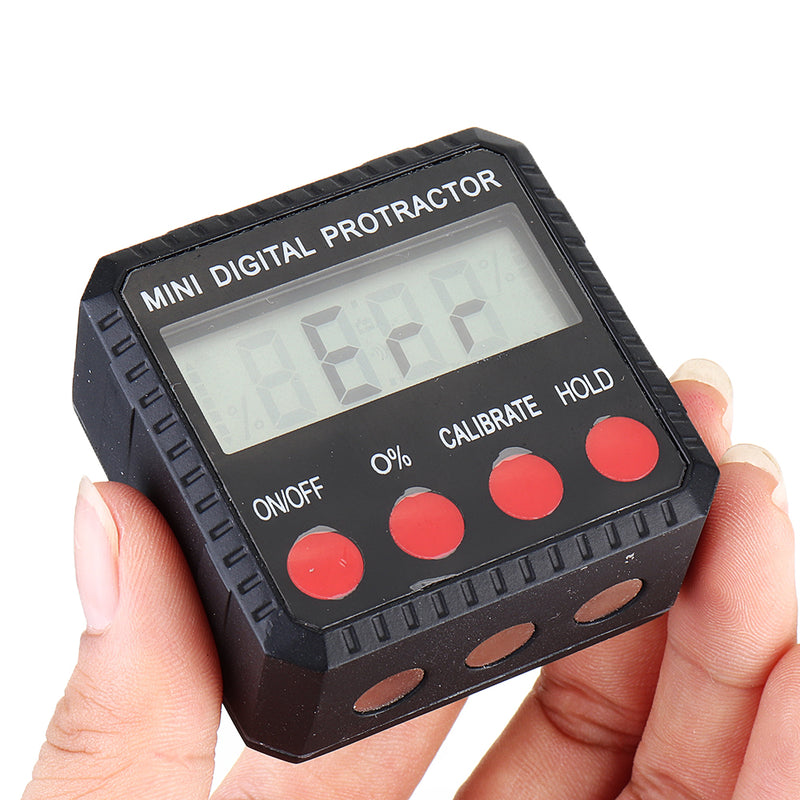 360 Degree Mini Digital Display Level Angle Protractor Inclinometer Measuring Magnet Tools