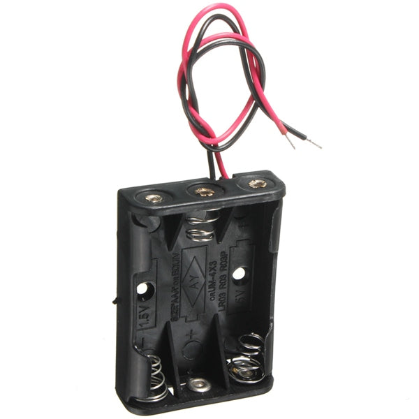 3-Slot 3 X AAA Battery Holder With Leads