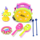 5Pcs Kids Baby Roll Drum Musical Instruments Band Kit Children Toy Gift Set