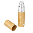 Flower Pattern 6ml Refill Perfume Pump Atomizer Spray Bottle - Gold
