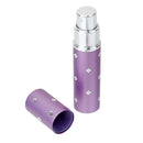 Flower Pattern 6ml Refill Perfume Pump Atomizer Spray Bottle - Purple