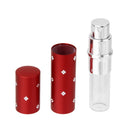 Flower Pattern 6ml Refill Perfume Pump Atomizer Spray Bottle - Red