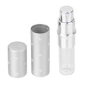 Flower Pattern 6ml Refill Perfume Pump Atomizer Spray Bottle - Silver