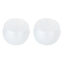 2Pcs 10g Plastic Empty Face Cream Bottle Container Cosmetic Jar - White