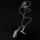 Novelty Blow Dryer, Comb & Scissors Charm Pendant Necklace Hair Stylist Gift