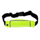 4.7 inch Sport Zipper Waist Bag Running Jogging Belt Pouch - Fluorescent Green